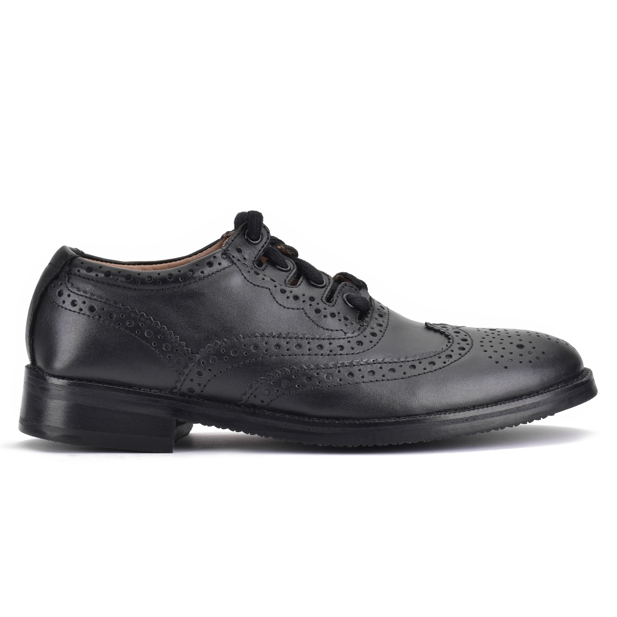 Gents Black Piper Ghillie Brogue