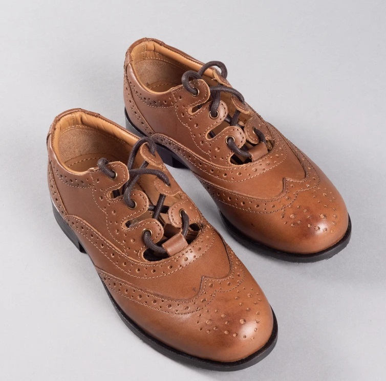 Boys Brown Leather ghillie brogues